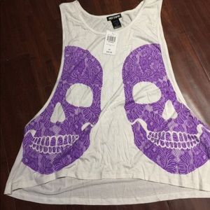 Sleeveless sugar skull tank